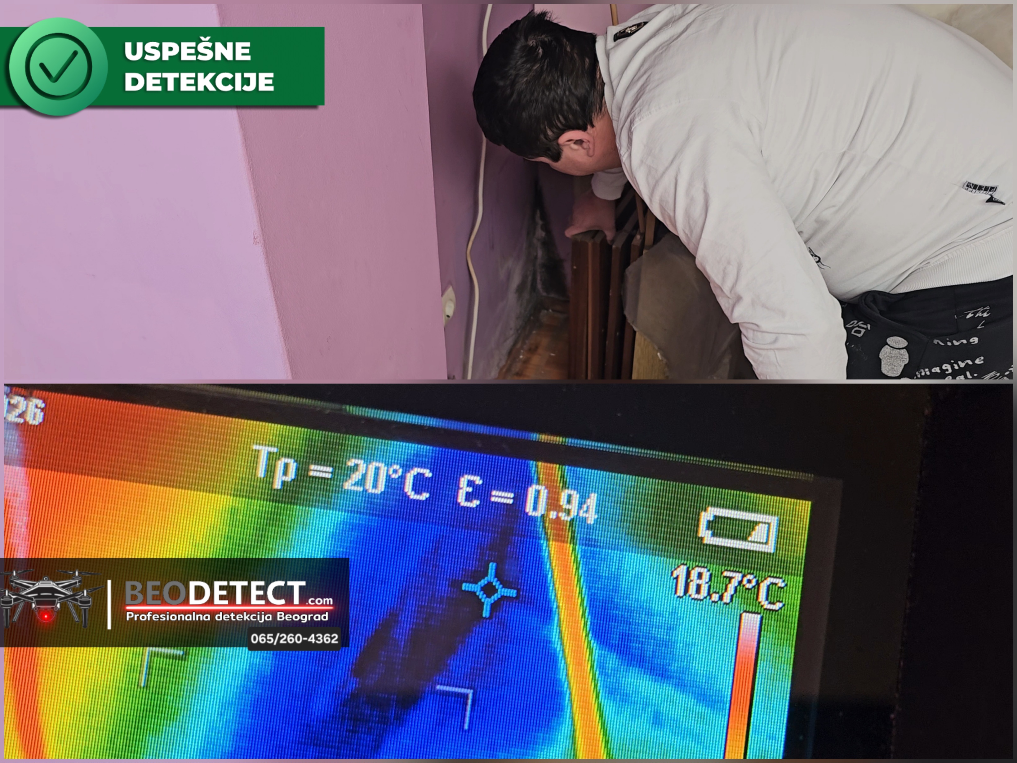 Uspesna detekcija - skriveni uzrok pojave budji u stanu - Novi Beograd - Nehruova