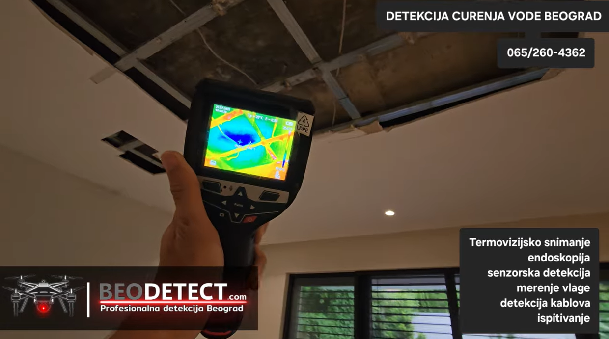 Voda curi iz plafona kuce vile vredne 2 miliona eura - Snimanje Detekcija Beodetect