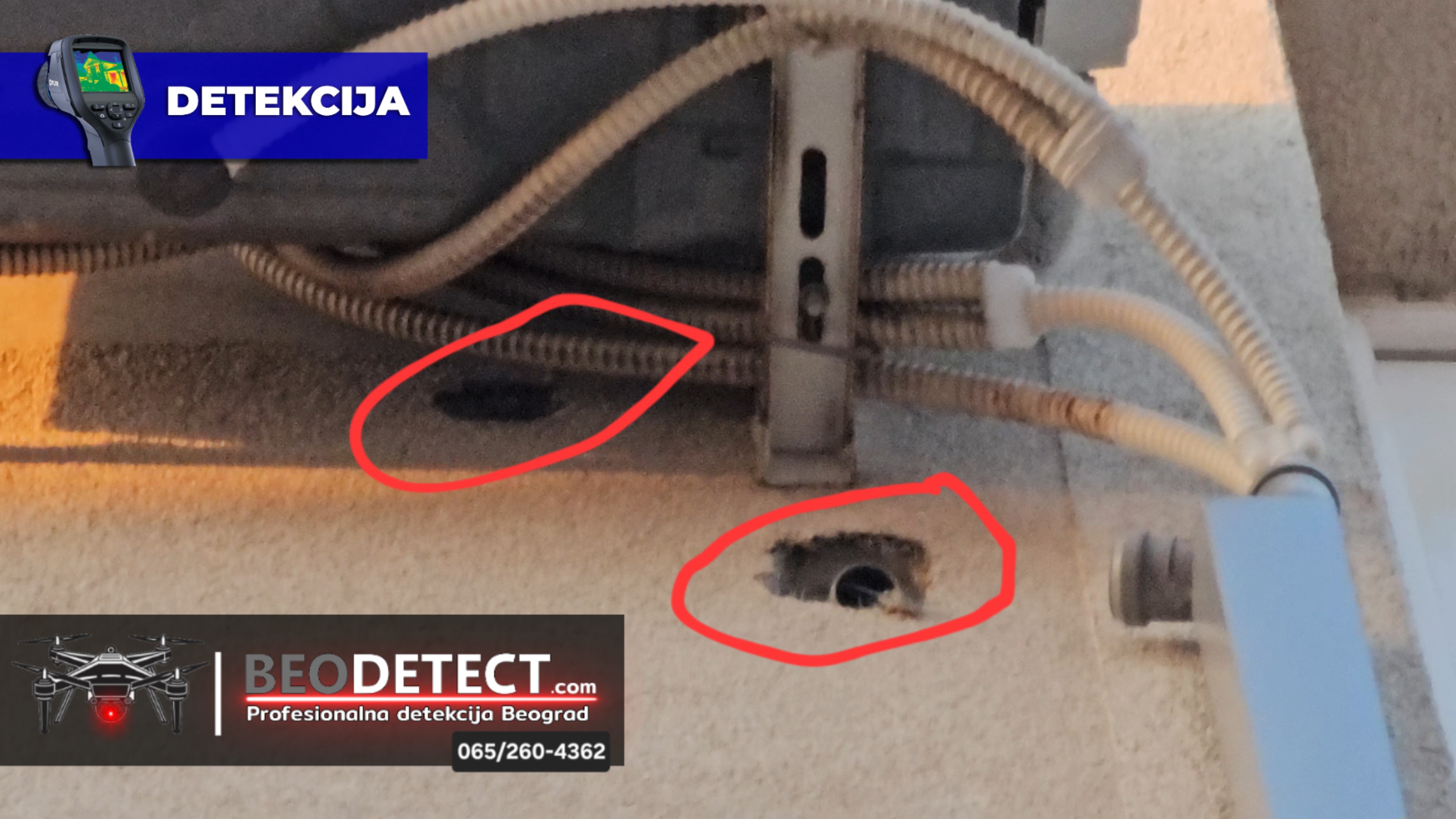 Detekcija otkrila prodor vode iza fasade - Ispod Klima uredjaja voda prolazi kroz&hellip;