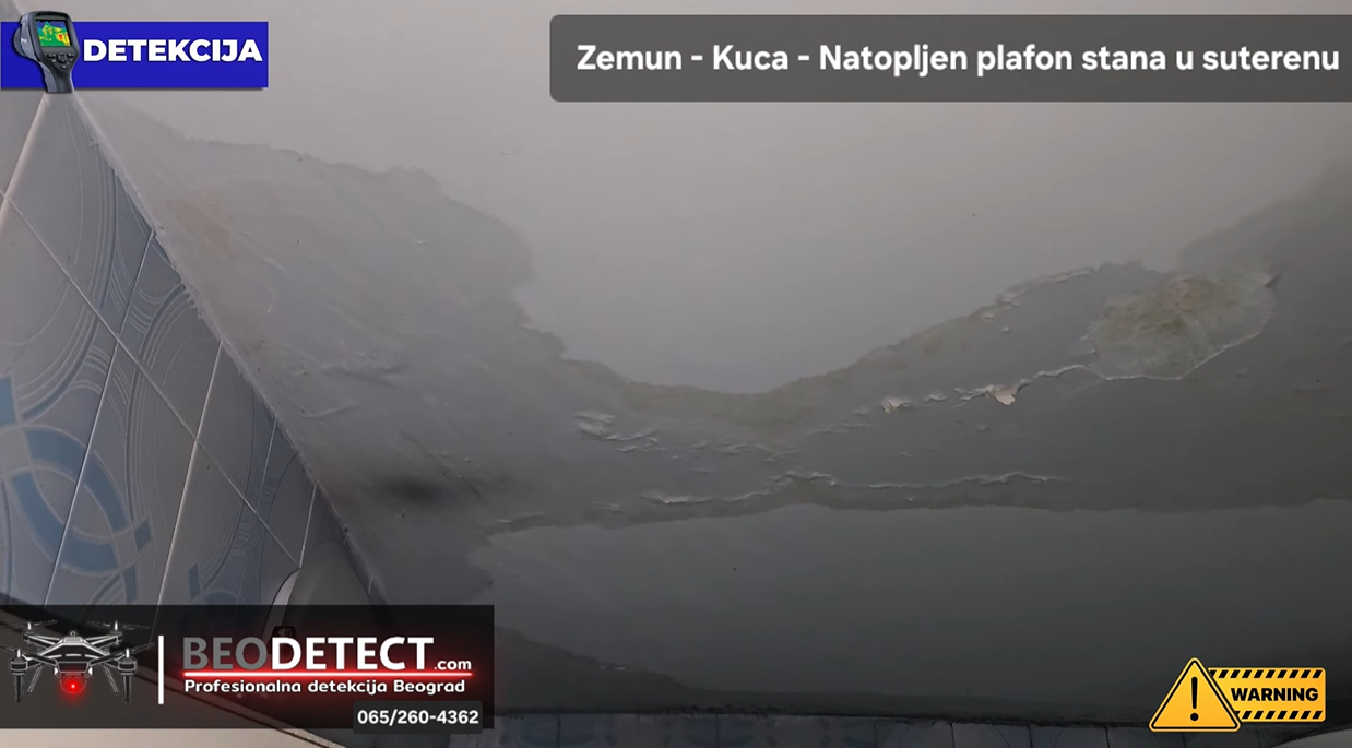 Detekcija - Zemun - Kuca Krajiska ulica kod TC Zmaj masovno curenje vode iz plafona