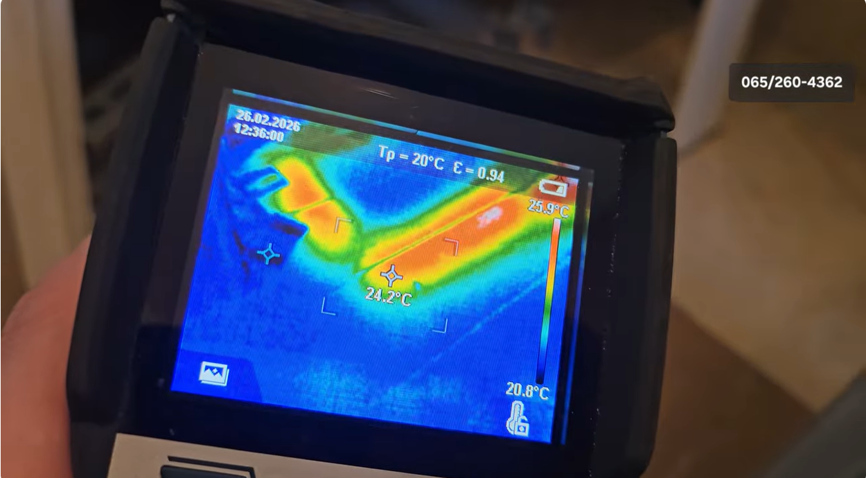 Termovizijski pregled provere razlivanja odvodnih cevi u kupatilu termo kamera Beograd Beodetect otkrivanje eliminacija uzoraka uzroka Beograd Zvezdara Novi Beograd Savski Venac Stari
