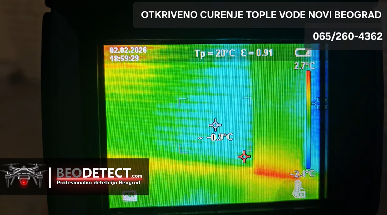 Detekcija Novi Beograd - Milentija Popovica - Slucajno otkriveno curenje tople vode&hellip;