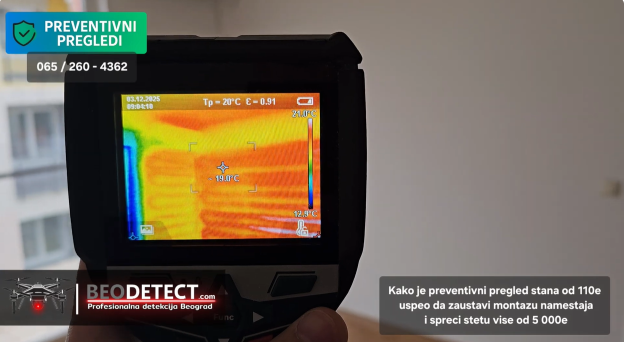 beodetect merenje vlage u zidovima i detekcija instalacija stan zemun novi grad pregled stana pre montaze kuhinje i plakara beograd