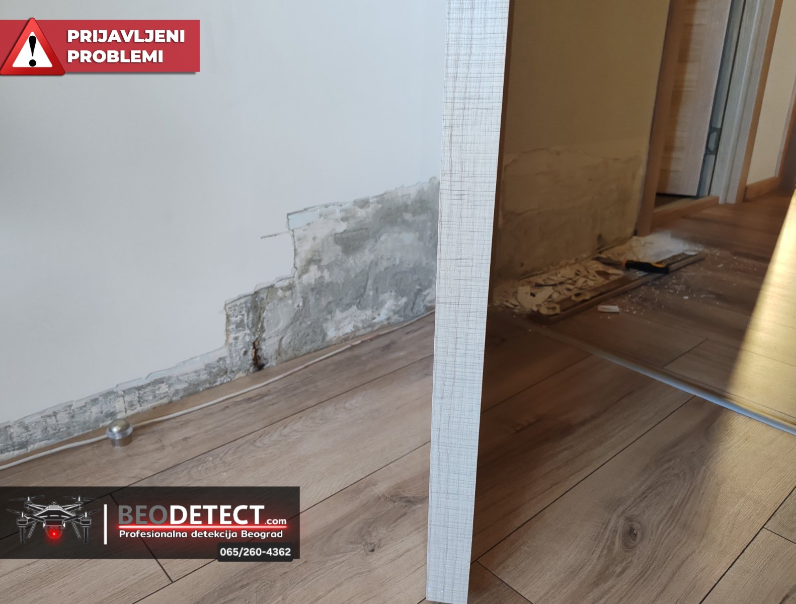 Prijavljen problem - kruni se krec i glet sa unutrašnjih zidova u stanu na Voždovcu