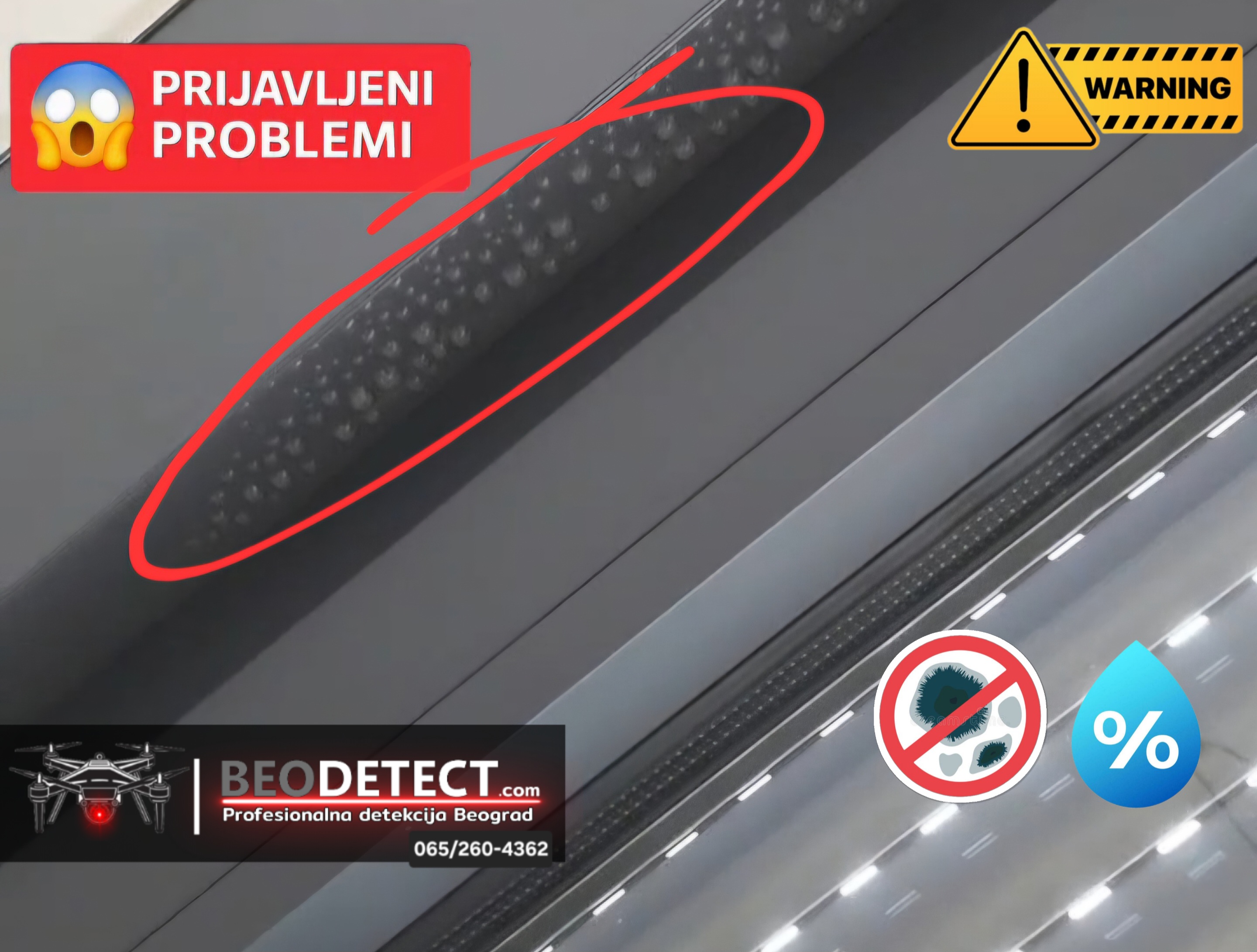 Prijavljen problem - kondenz na PVC stolariji u stanu na Vidikovcu