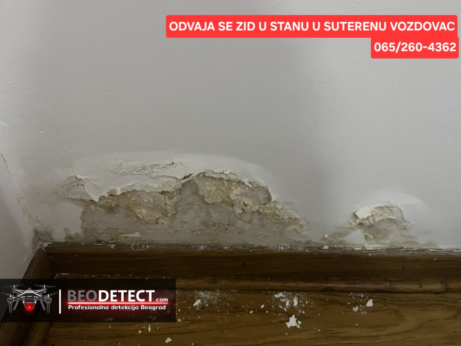 Prijavljen problem - Vozdovac - Odvaja se zid u stanu - Sumice - Park - Kod SC Sumice