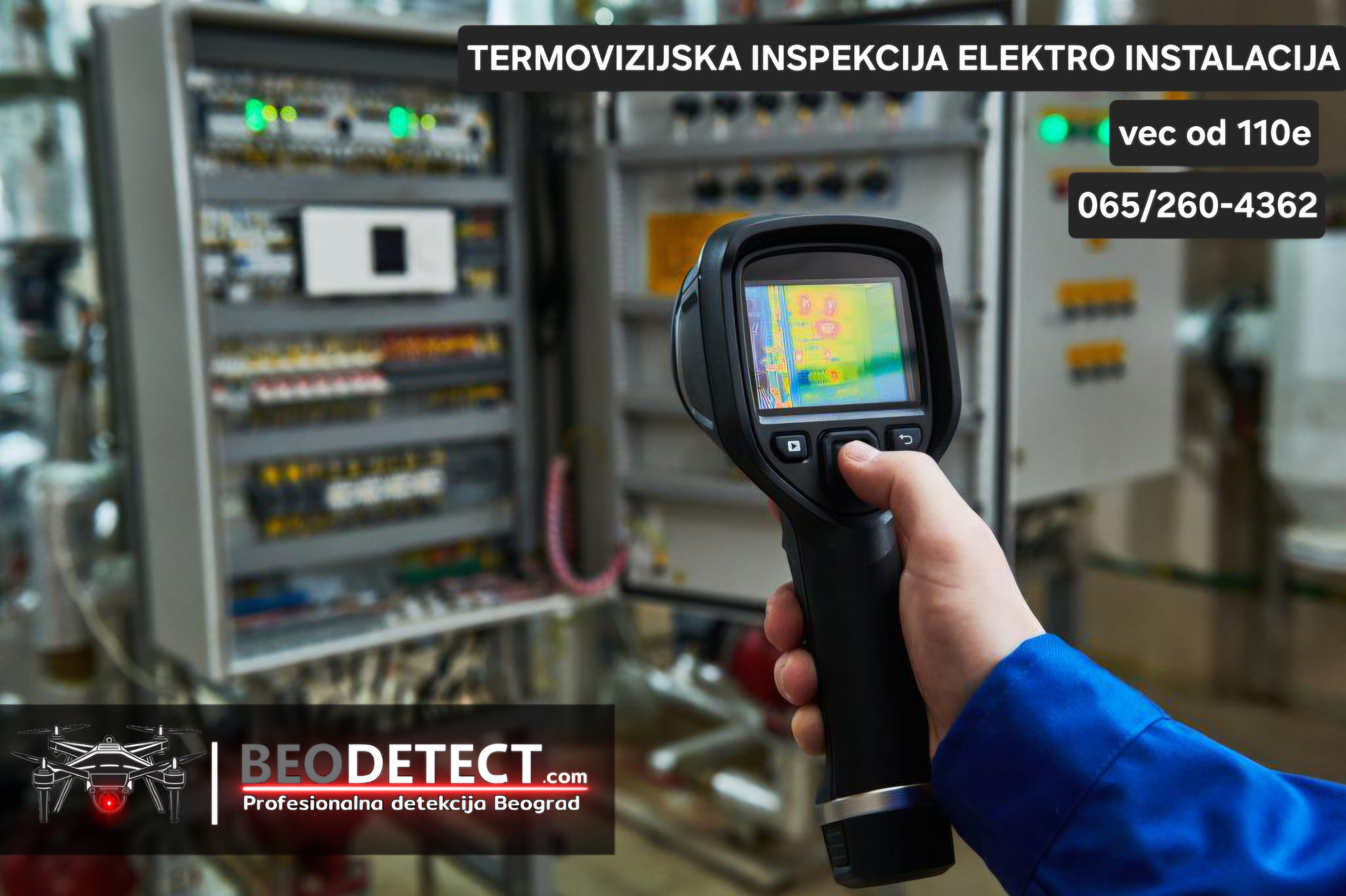 termovizijsko snimanje detekcija elektro instalacija provera dijagnostika detektovanje losih spojeva ispitivanje strujnih kola strujnih elektro provodnika osiguraca