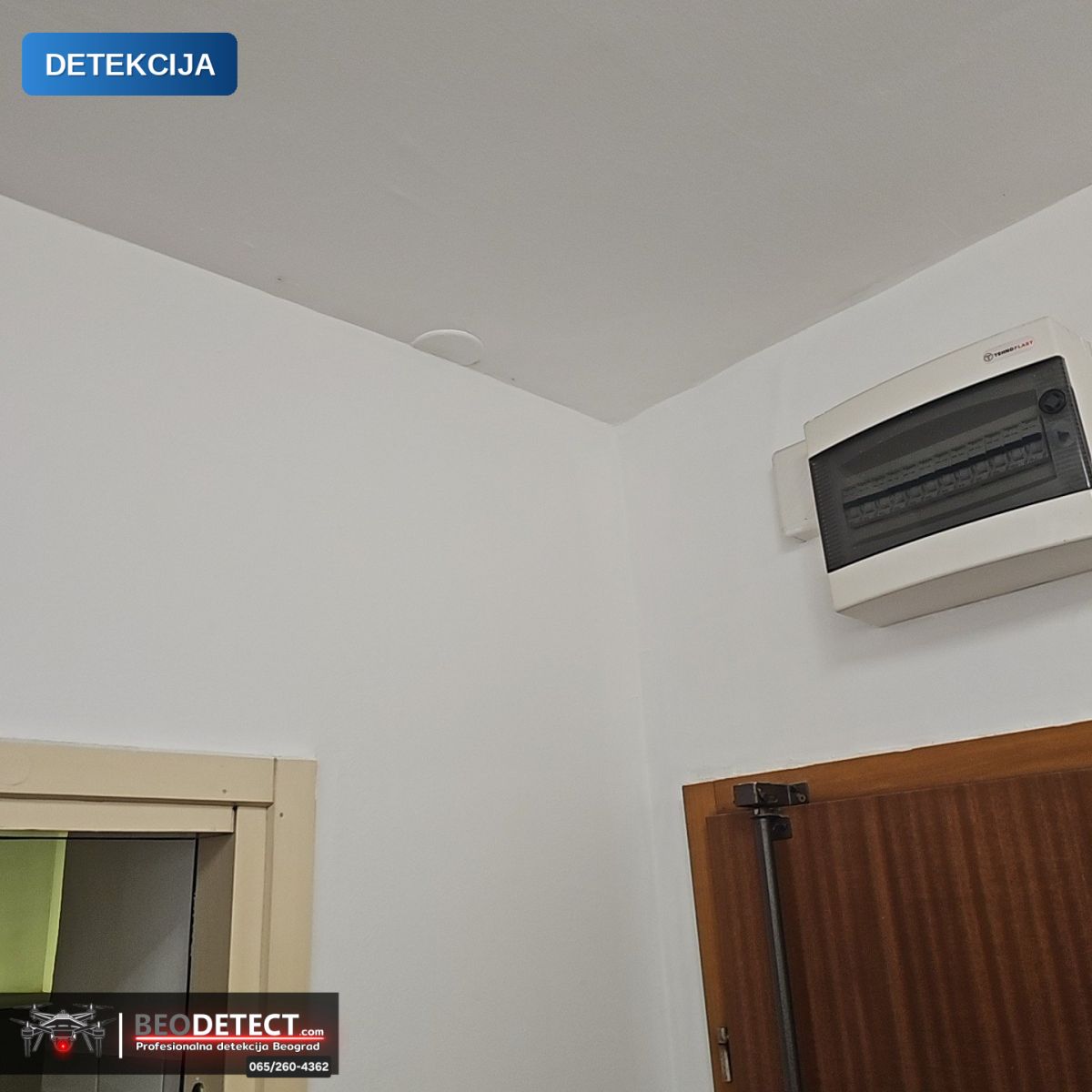 BeoDetect: curenje vode u zidu Rakovica – zatečeno stanje — Rakovica, Beograd