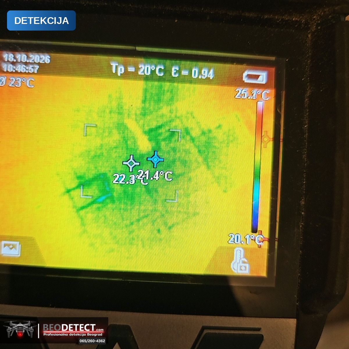 BeoDetect: detekcija kvara na vodovodnoj instalaciji Novi Beograd – zatečeno stanje — Novi Beograd, Beograd