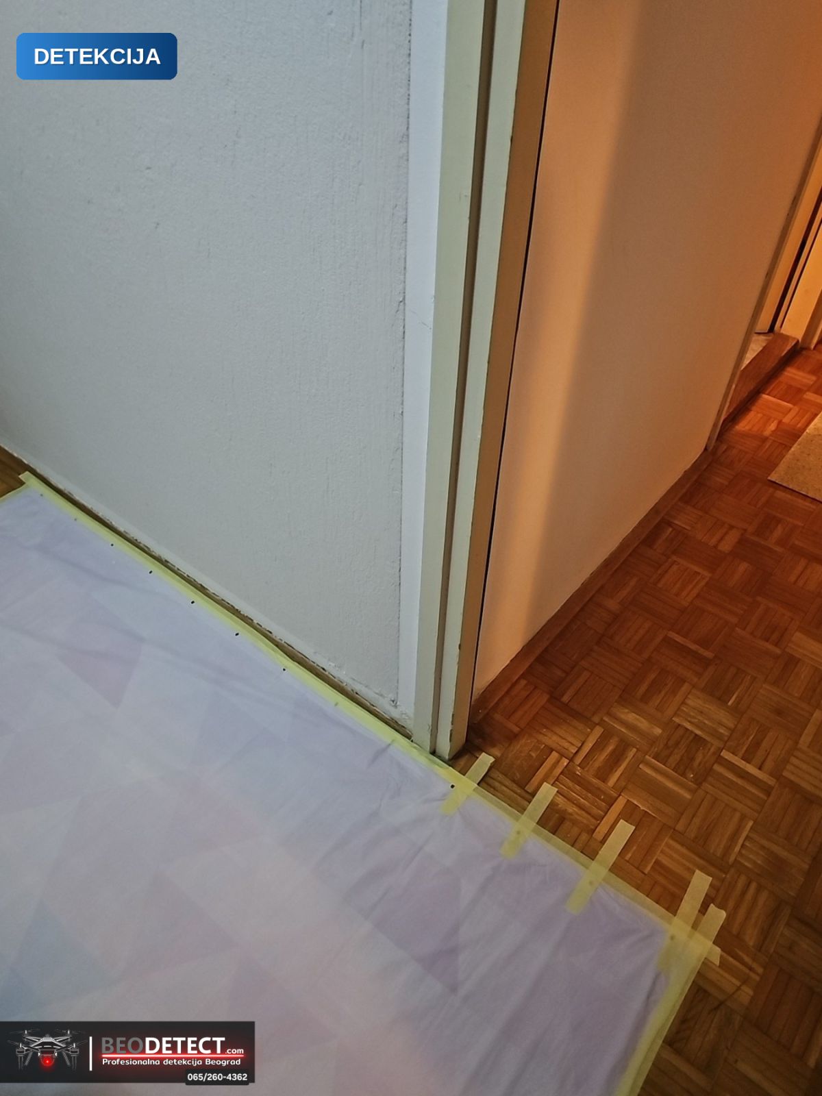 Curenje vode u zidu Rakovica – Metoda Termovizija + Senzor + Endoskop | BeoDetect — Rakovica, Beograd