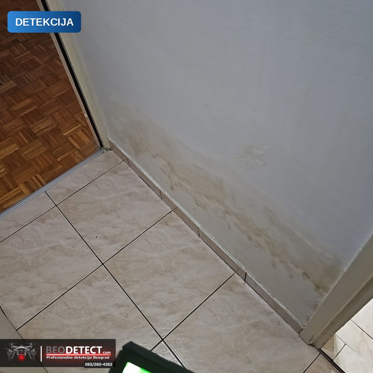 Metoda Termovizija + Senzor + Endoskop: detekcija kvara na vodovodnoj instalaciji, Rakovica – bez rušenja — Rakovica, Beograd
