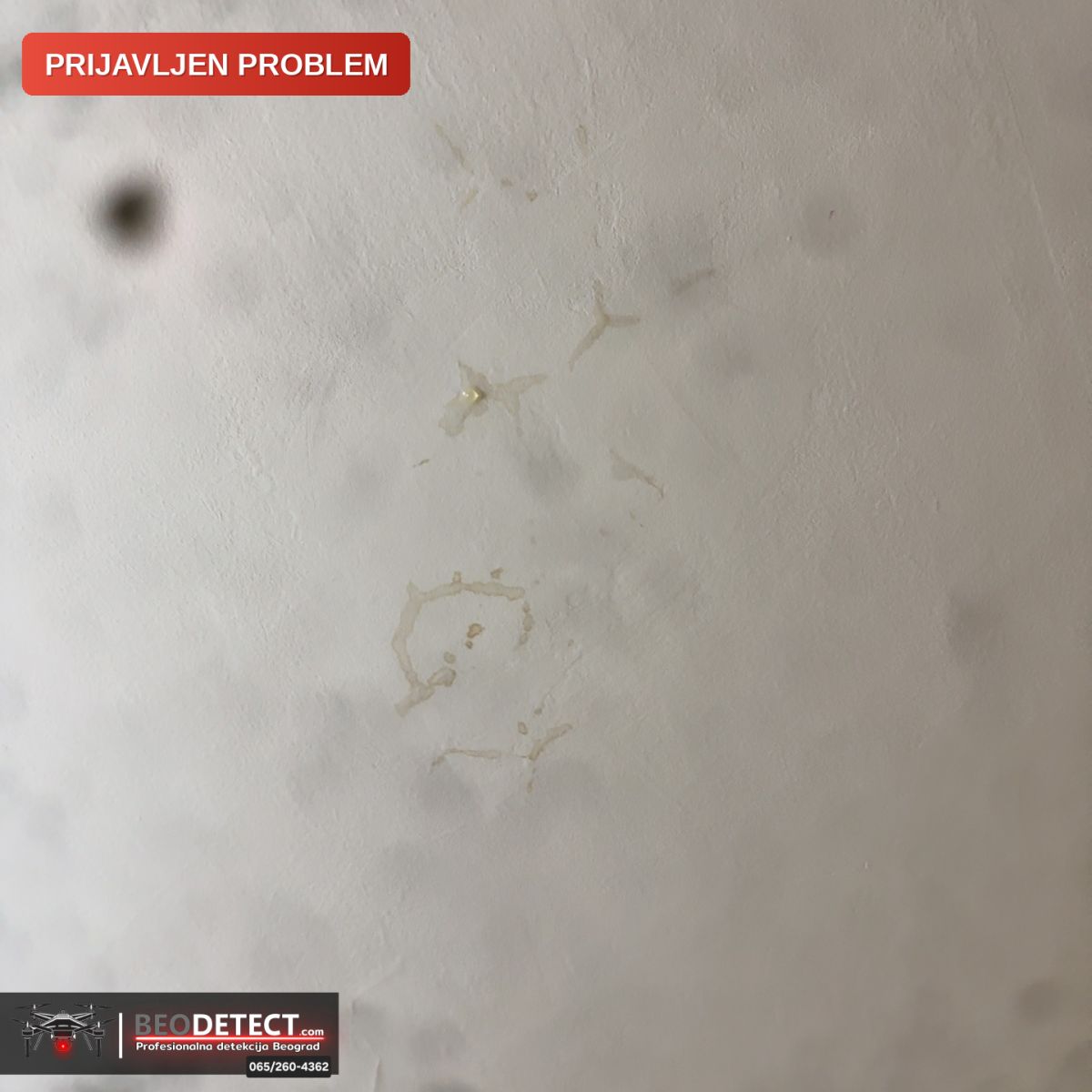 Prijavljen problem – Fleke na plafonu, kuhinja – Curenje vode – Skojevsko naselje, Rakovica | BeoDetect — Skojevsko naselje, Rakovica