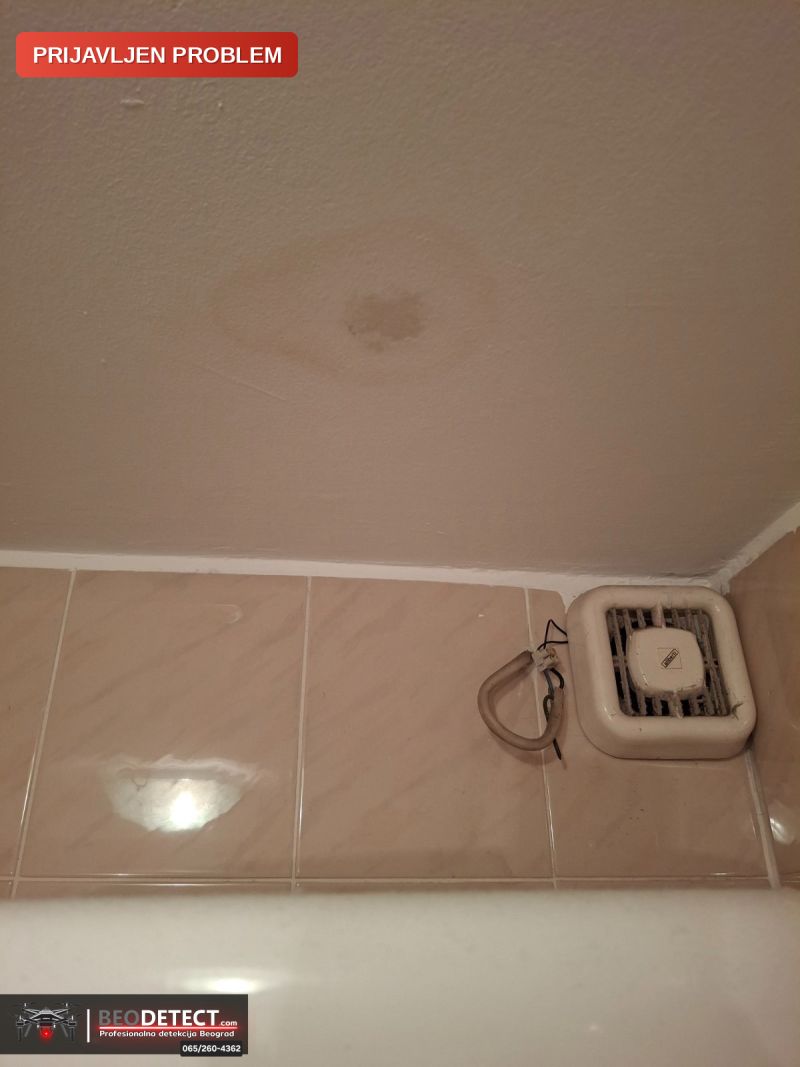 Prijavljen problem – Fleke na plafonu, kupatilo – Curenje vode – Beograd (Voždovac), Beograd (2) | BeoDetect — Beograd (Voždovac), Beograd
