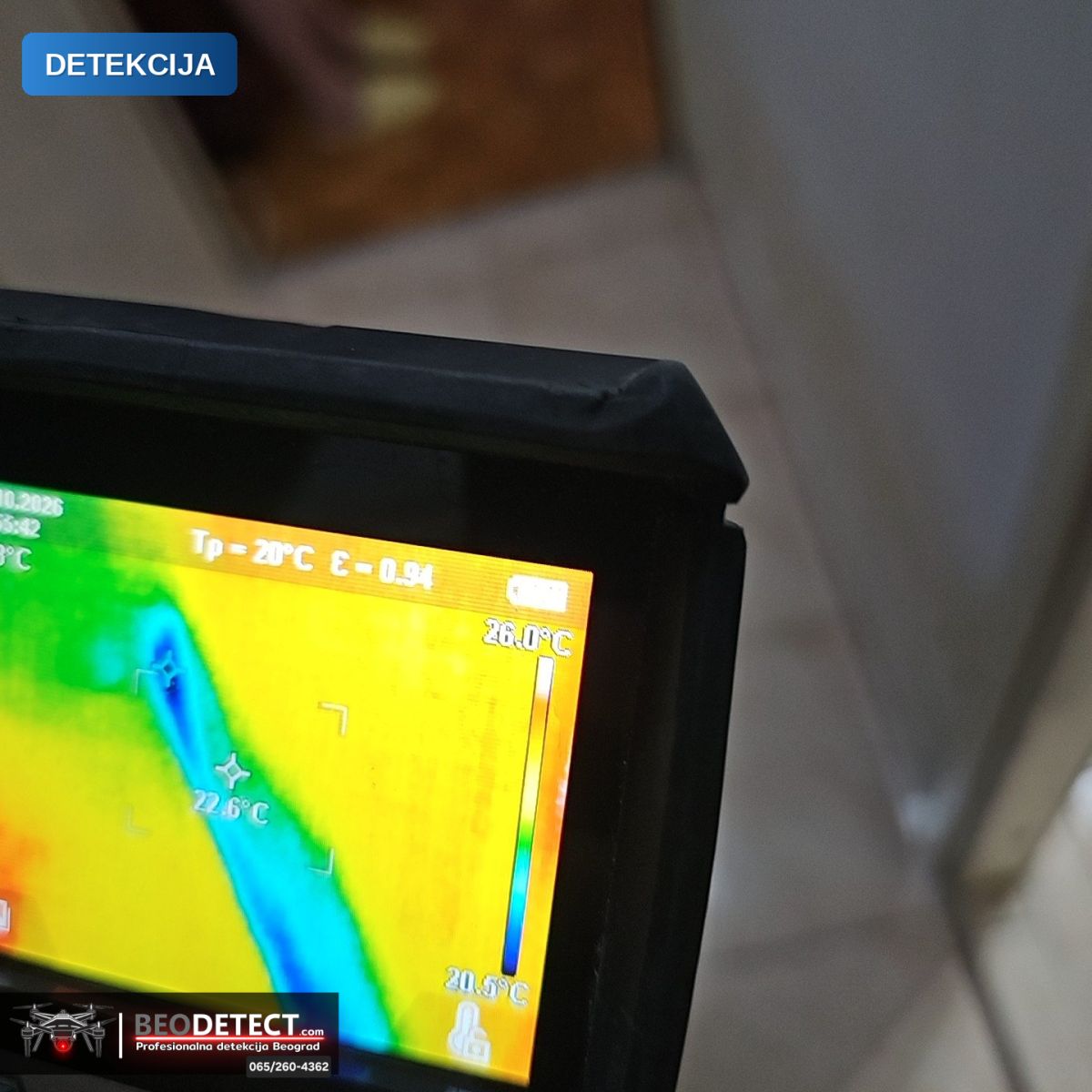 Pronalaženje curenja vode bez rušenja, home solutions Beograd – Metoda Termovizija + Senzor + Endoskop, Rakovica — Rakovica, Beograd