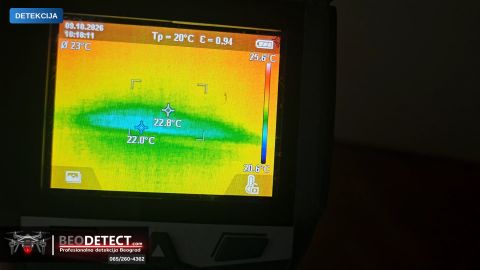 Termovizijsko snimanje – uraditi termovizijsko snimanje da bi se otkrilo da li postoji naznaka vlage u s…, Palilula 6 — Palilula, Beograd