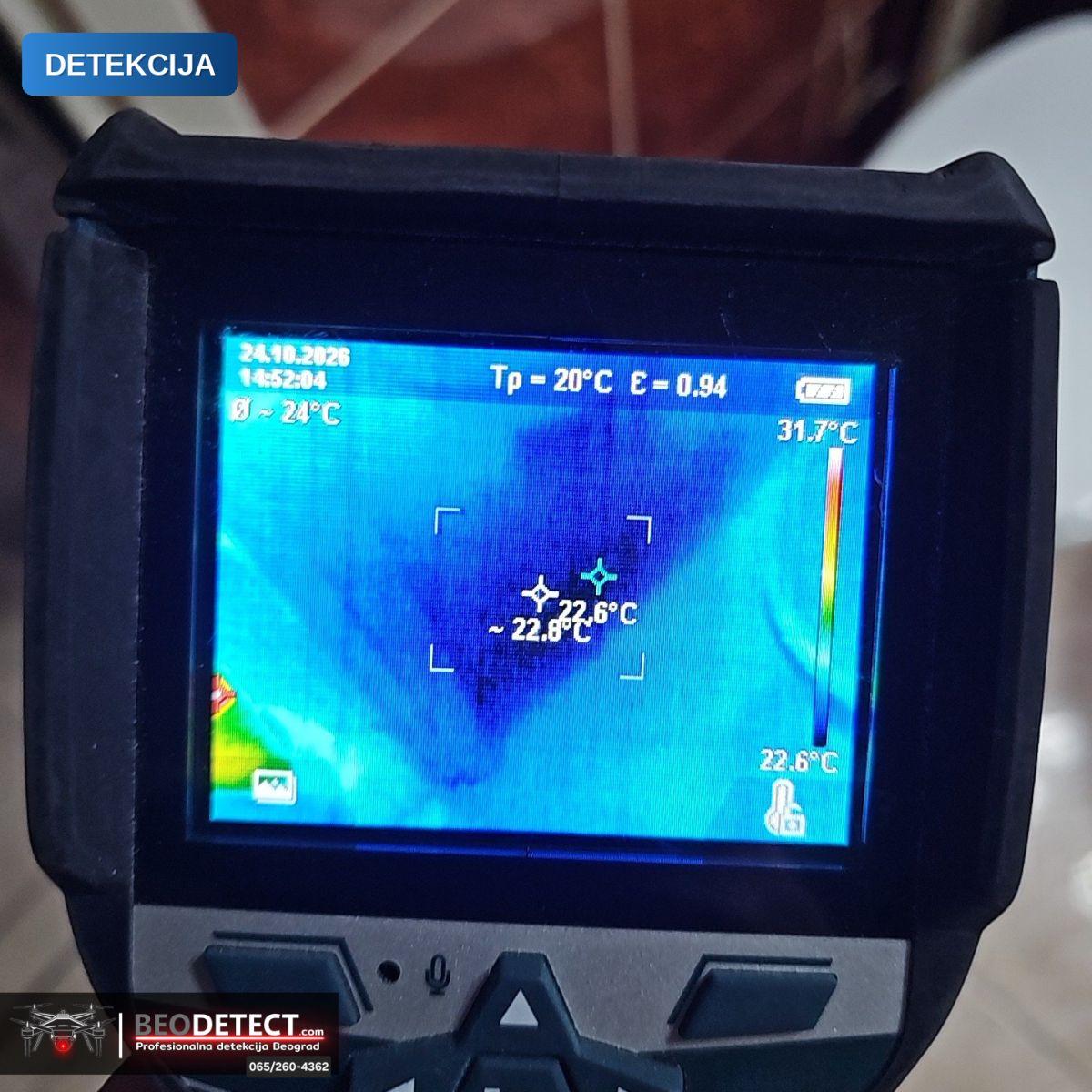 Vodoinstalater Beograd, inženjerska dijagnostika – Metoda Termovizija + Senzor + Endoskop, Rakovica — Rakovica, Beograd