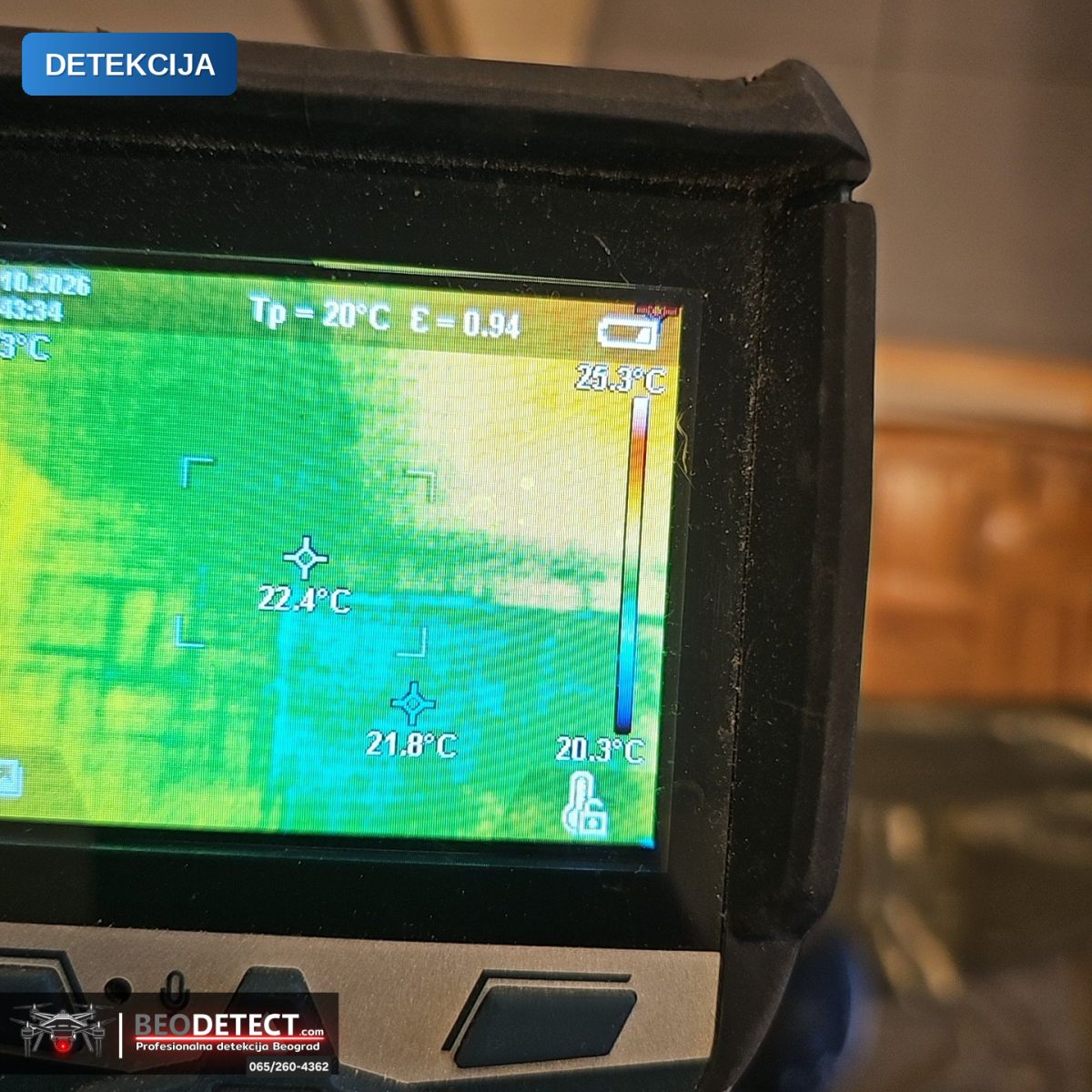 Zatečeno stanje – curenje vode u zidu (Novi Beograd) | BeoDetect inženjerska dijagnostika — Novi Beograd, Beograd