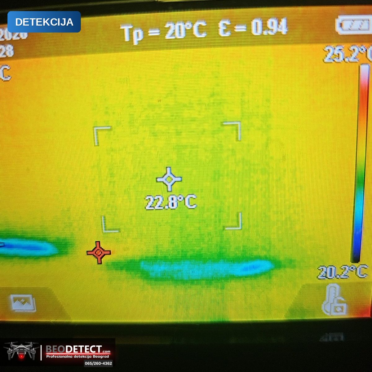 Zatečeno stanje – detekcija kvara na vodovodnoj instalaciji (Skojevsko naselje, Rakovica) | BeoDetect bez rušenja — Skojevsko naselje, Rakovica